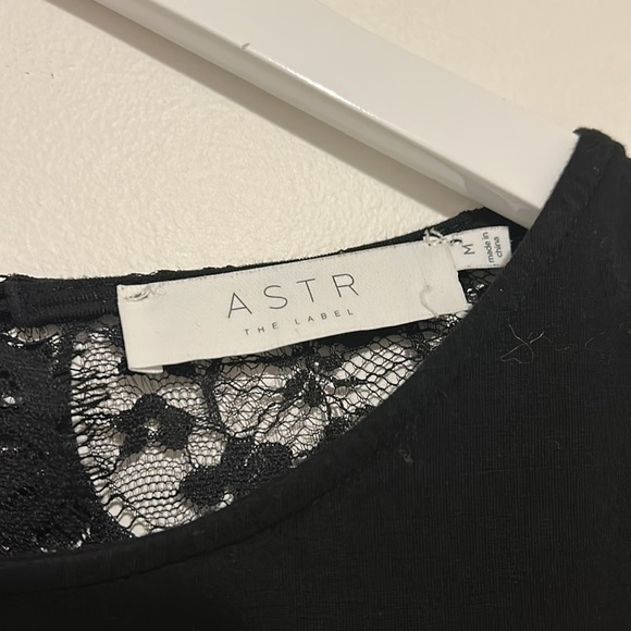 Astr The Label Black Lace Back Bodysuit, Medium - Picture 5 of 10